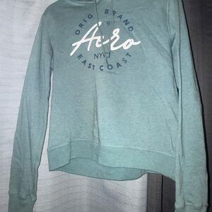 Aeropostale Teal Hoodie with Logo